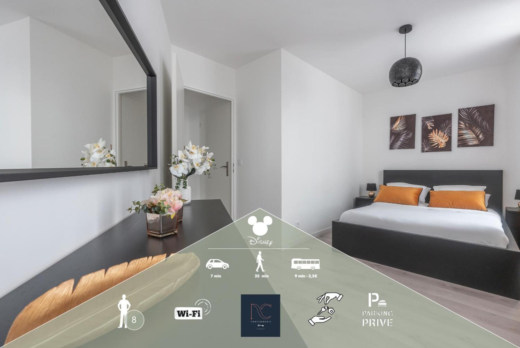 *Disneyland-Paris* 8Personnes, Parking, Wifi 塞里斯 外观 照片